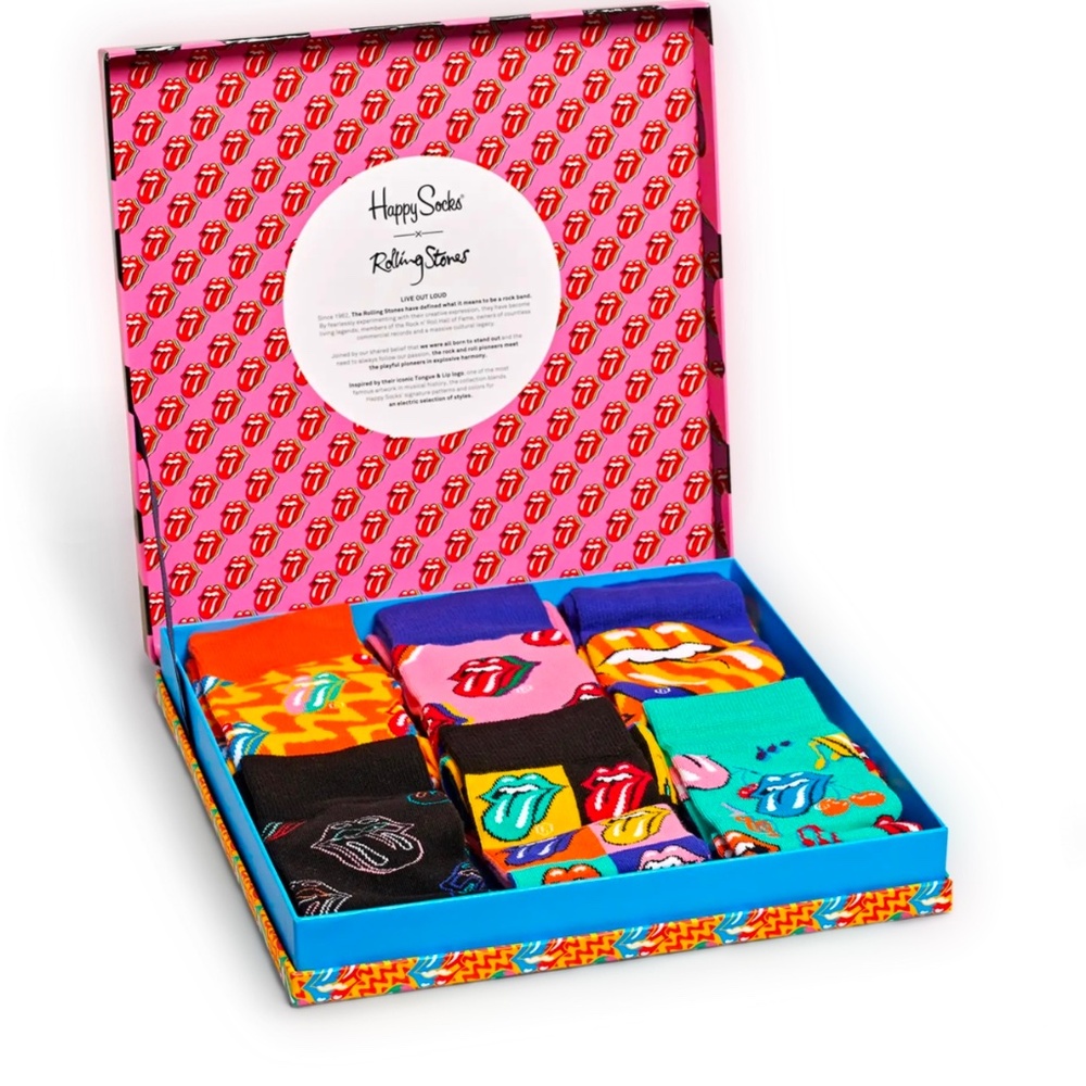 Happy Socks Rolling Stones Collector Box Set 6 pairs - Picture 8 of 8